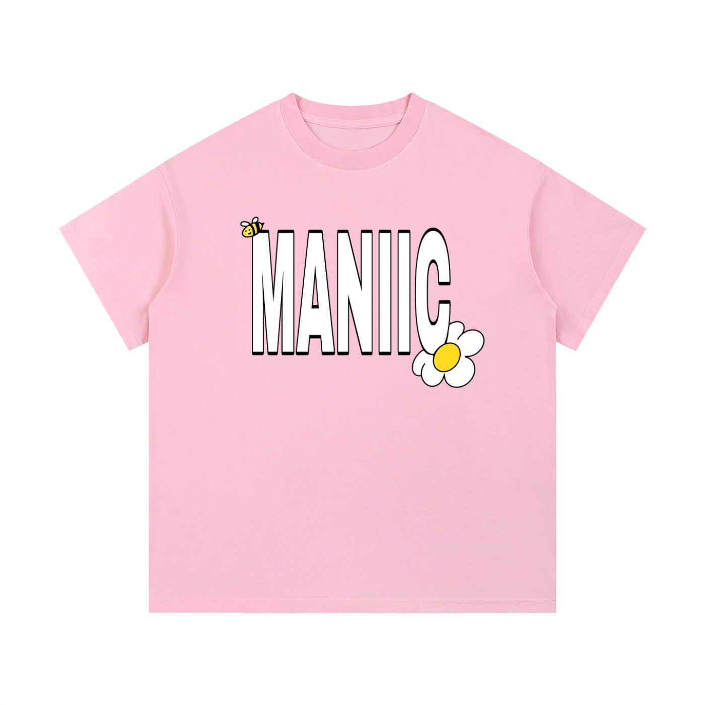 VINTAGE WASH MANIIC HONEY T - SHIRT BLACK, PINK, & BLUE