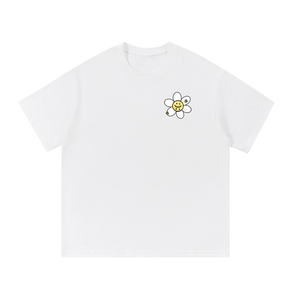 HONEY FLOWER - WHITE BOX CUT TEE