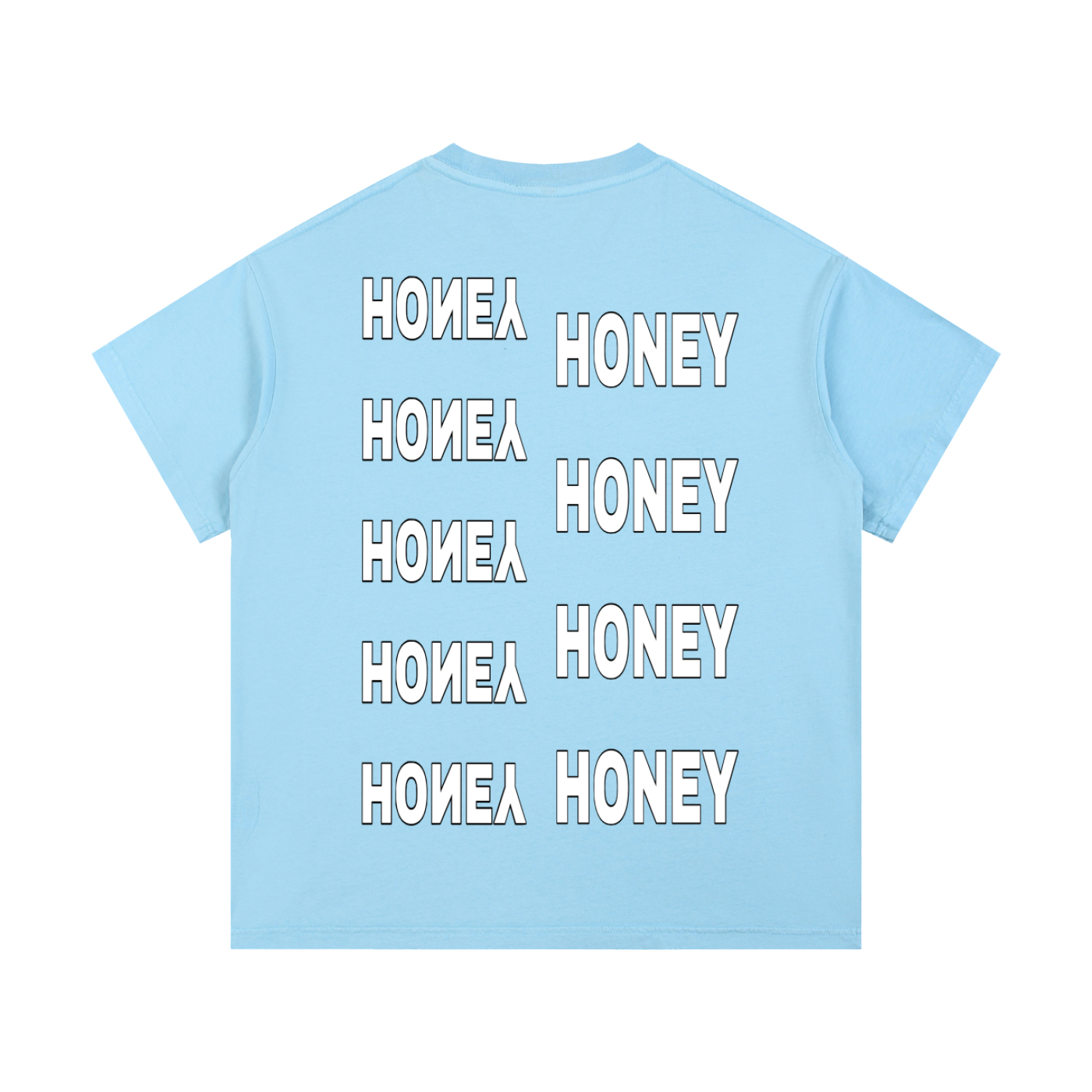 VINTAGE WASH MANIIC HONEY T - SHIRT BLACK, PINK, & BLUE