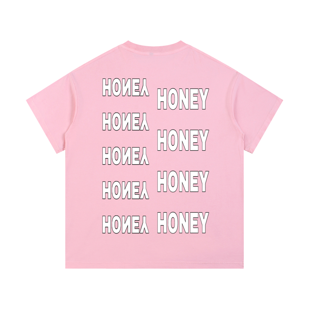 VINTAGE WASH MANIIC HONEY T - SHIRT BLACK, PINK, & BLUE