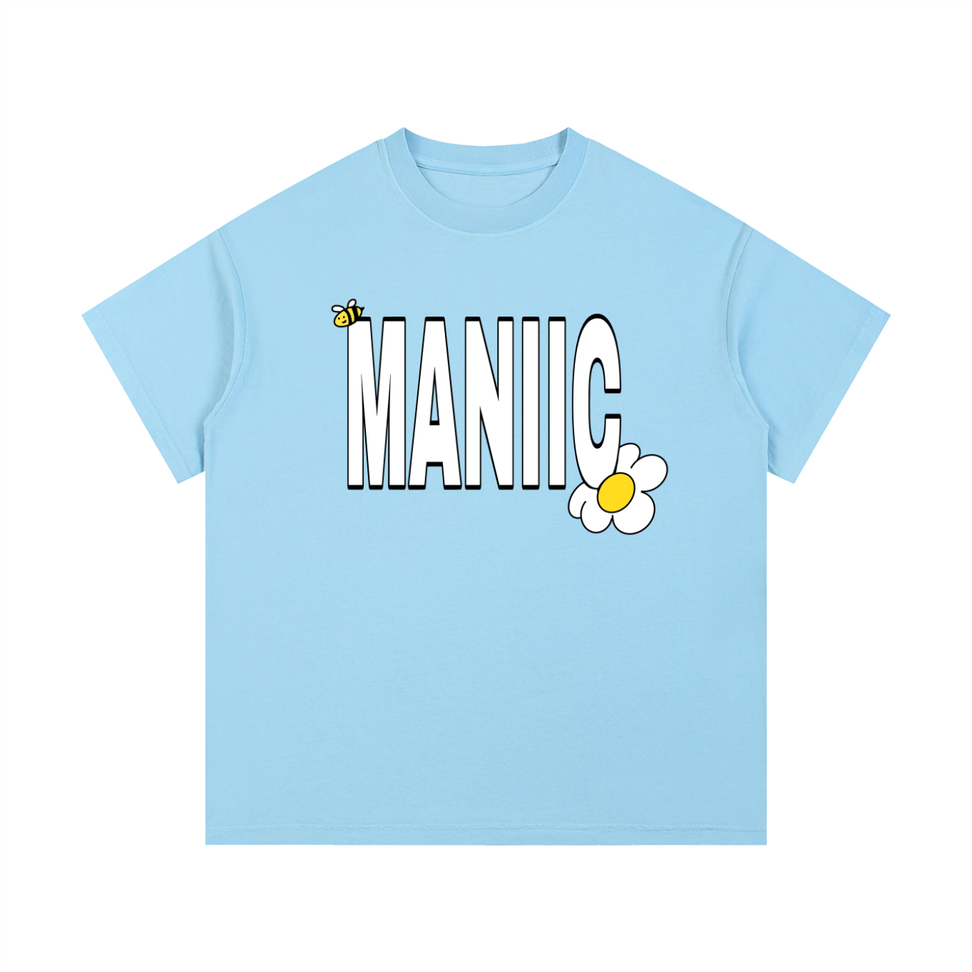 VINTAGE WASH MANIIC HONEY T - SHIRT BLACK, PINK, & BLUE