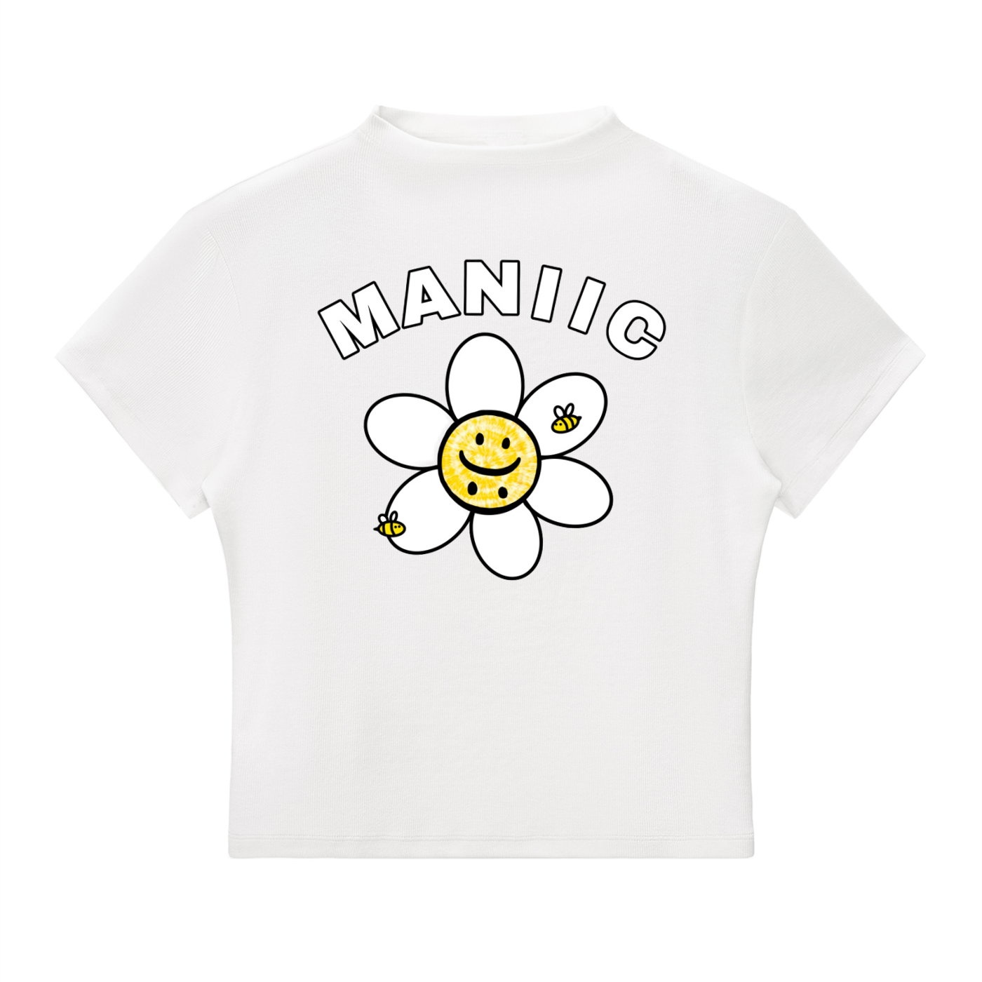 HONEY FLOWER - WOMAN’S WHITE SLIM FIT TEE